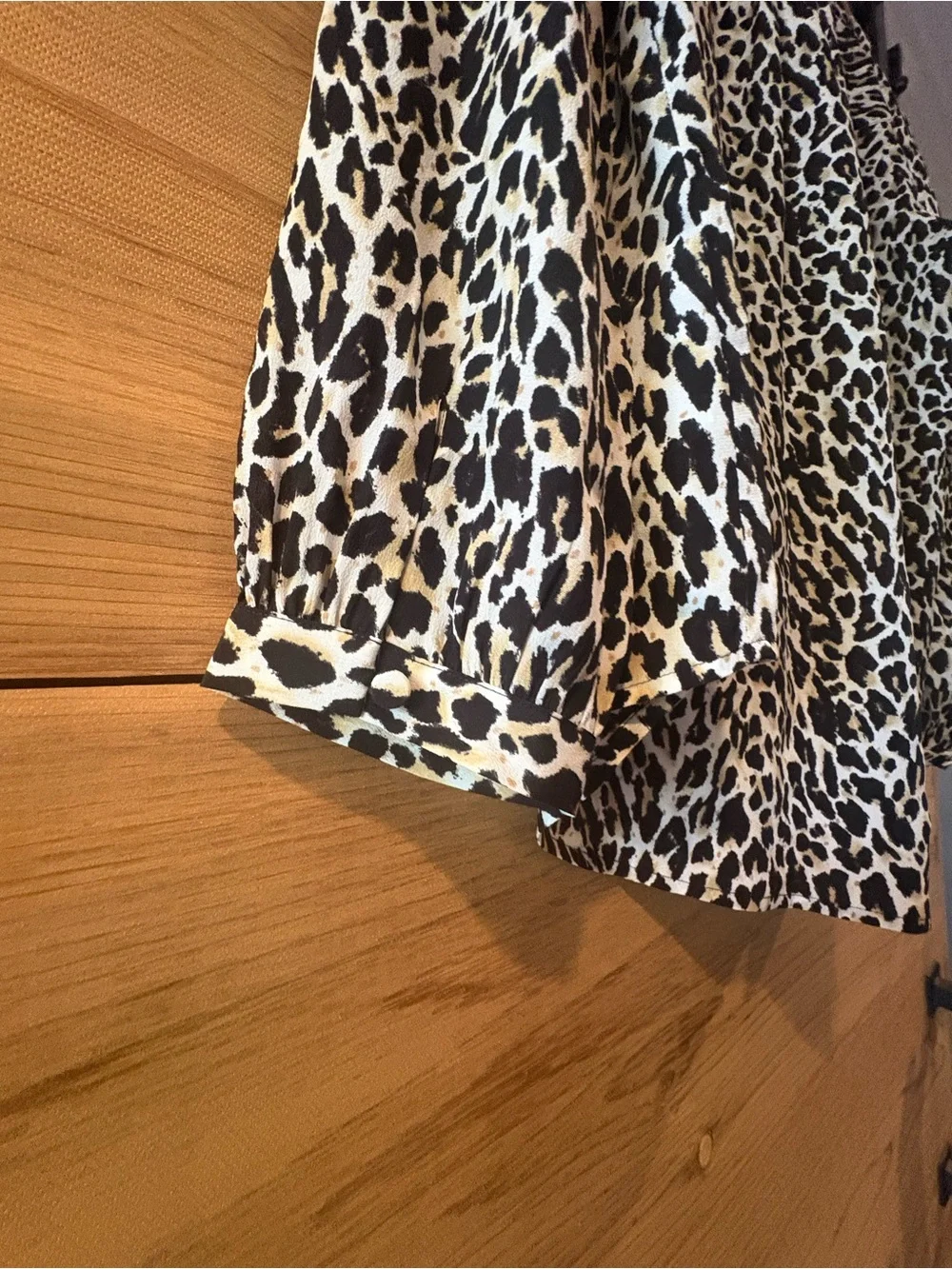 Women’s Long-Sleeve Button Up Leopard Print Blouse Business Office Professional